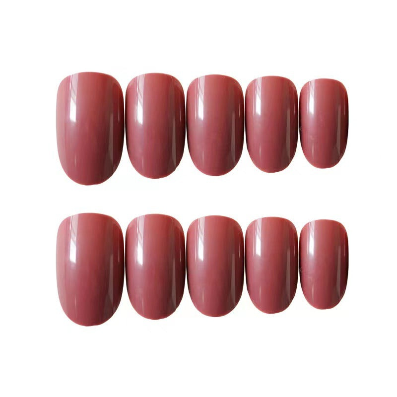Dark Cameo Brown Round Head Long Nail Sticker
