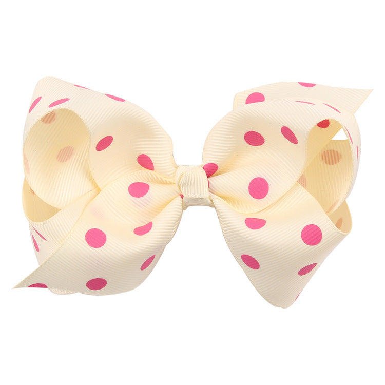 11X6.5CM Polka Dot Bow Hairpin Headwear