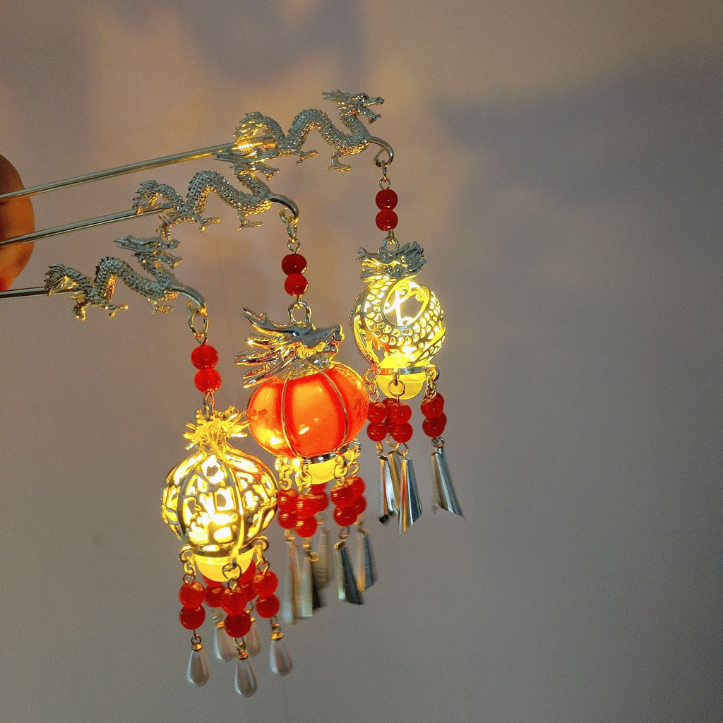 Dragon Year Luminous Lantern Hairpin High Sense