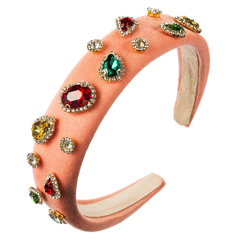 Diamond-studded candy sponge headband