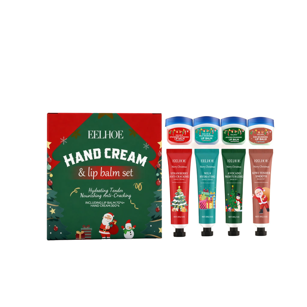 Christmas Hand Cream Lip Balm Set