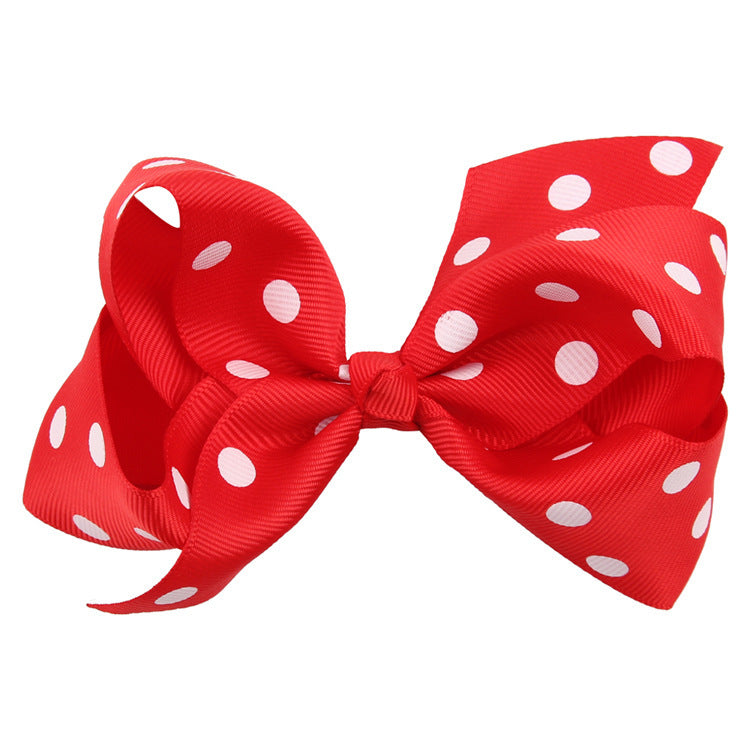 11X6.5CM Polka Dot Bow Hairpin Headwear