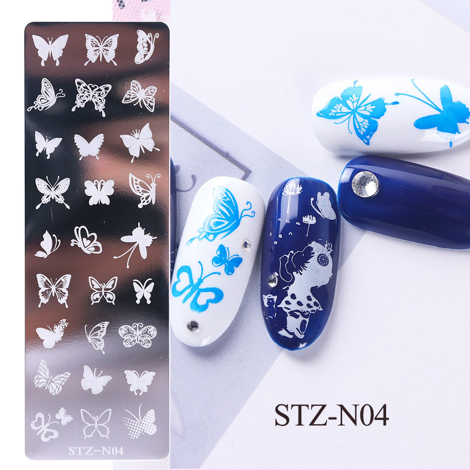 STZ-N04 Nail print small long steel plate