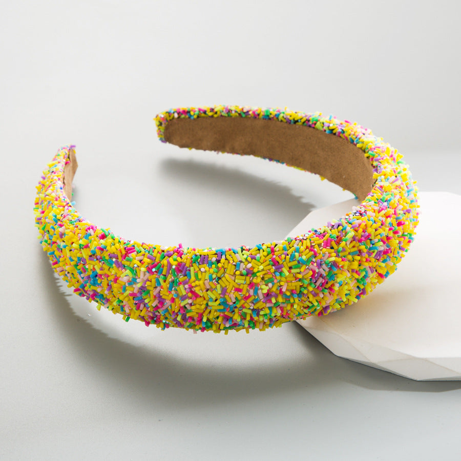 Sponge Fashion Wide-brimmed Headband Girls All-match