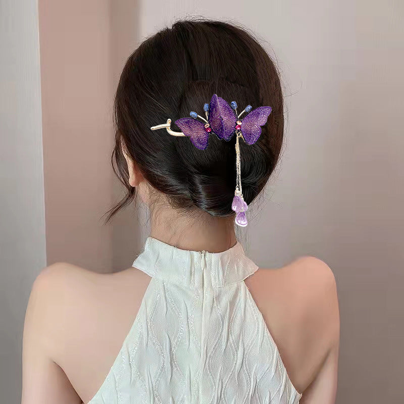 New Butterfly Frog Buckle Barrette For Women