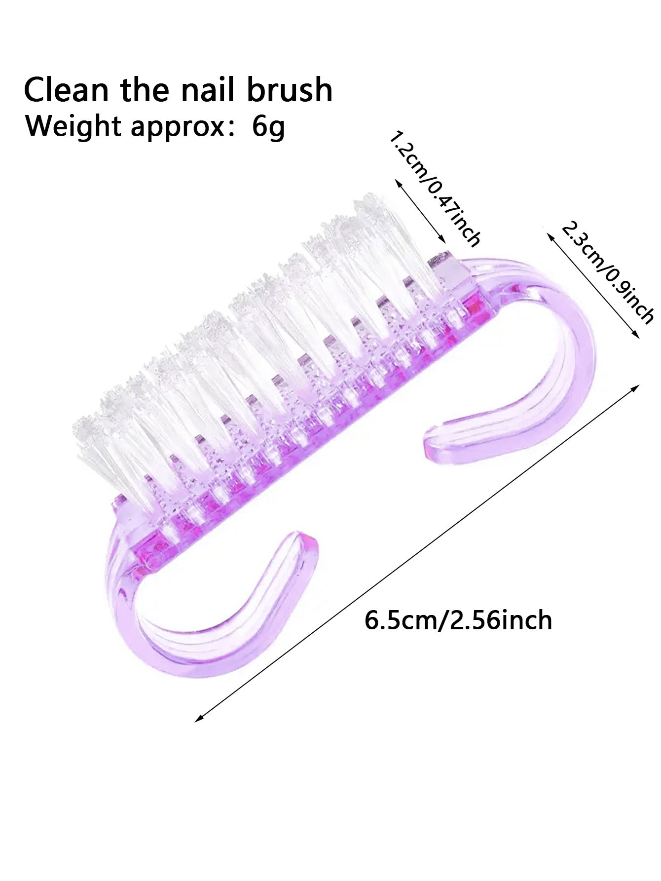 Semi Transparent Nail Horn Cleaning Brush