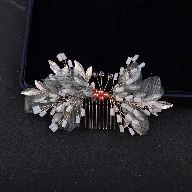 Bride's High-end Handmade Hair Comb Alloy Wedding Headwear