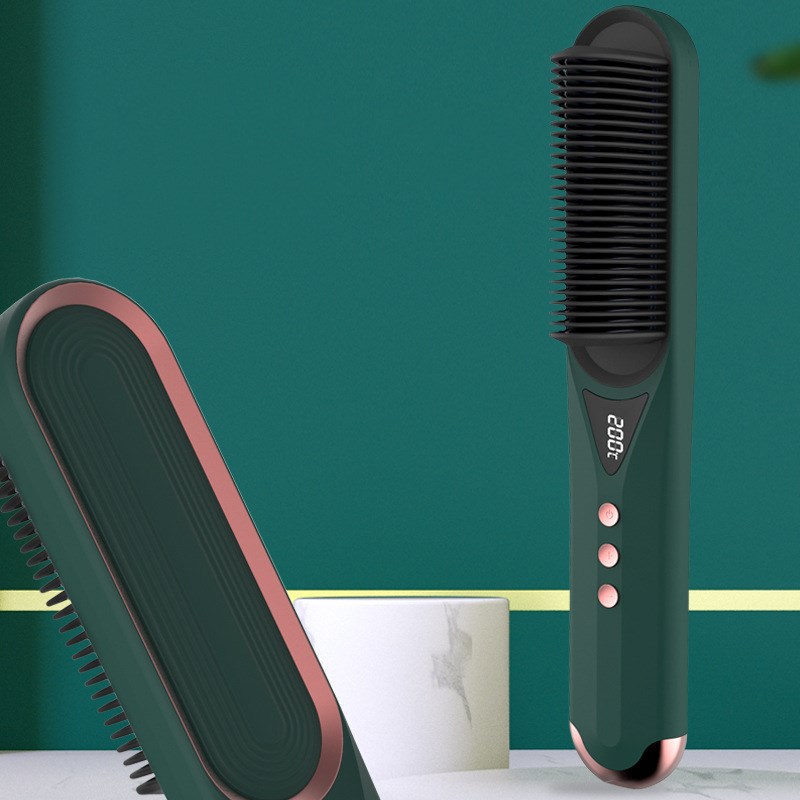 Styling comb negative ion electric hair straightening curler