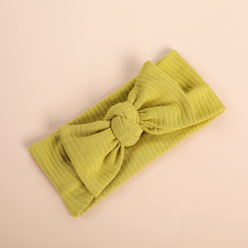 Baby Knitted Stretch Non-marking Bow Hair Tie