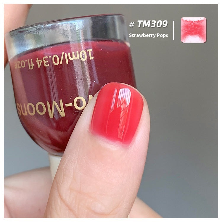 Two-Moons Summer Nail Polish Baking-free Non-tearing Jelly Juicy Grape Amber Strawberry Chopsticks
