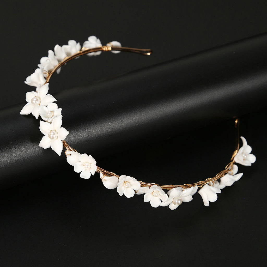 INS Style Ceramic Flower Hair Hoop
