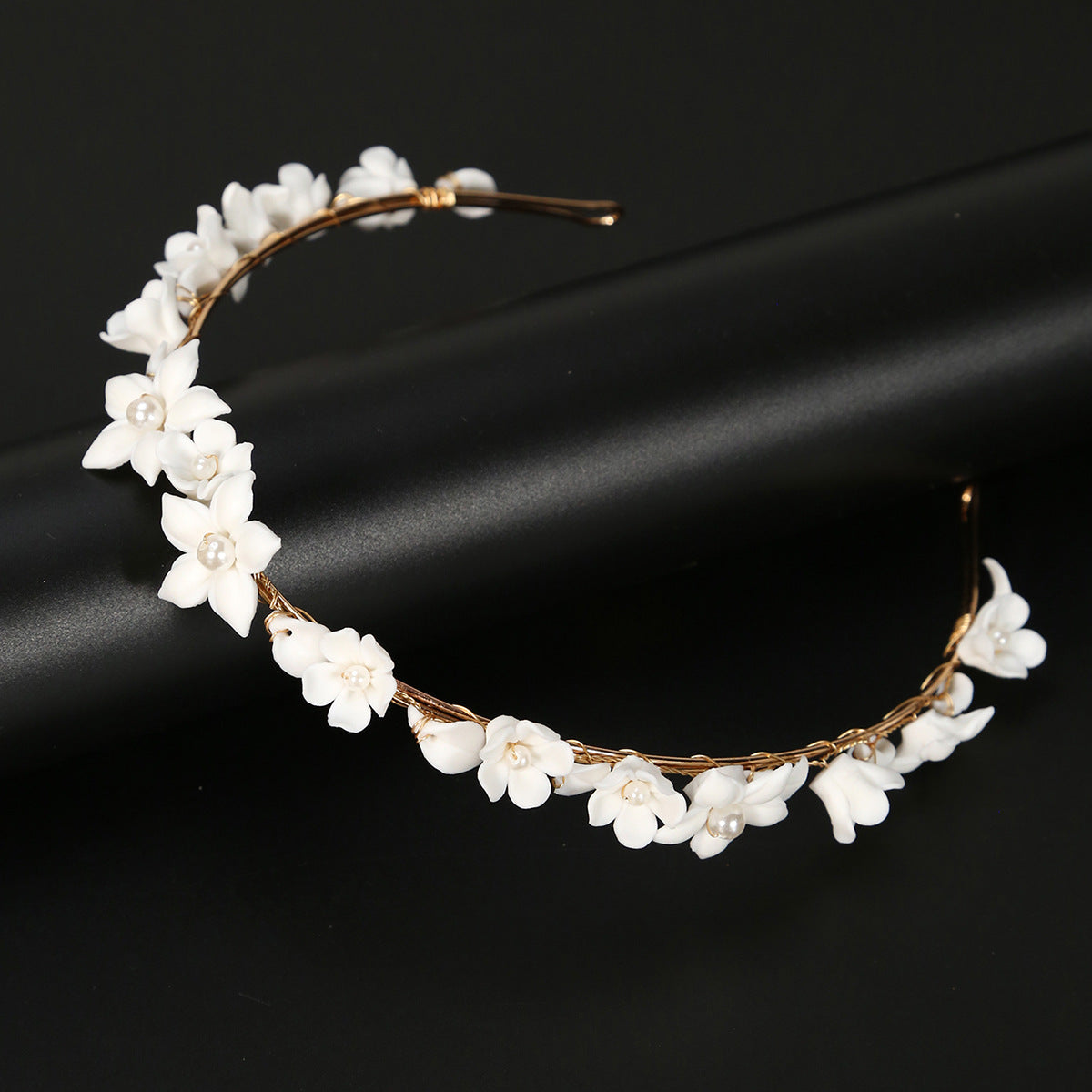 INS Style Ceramic Flower Hair Hoop
