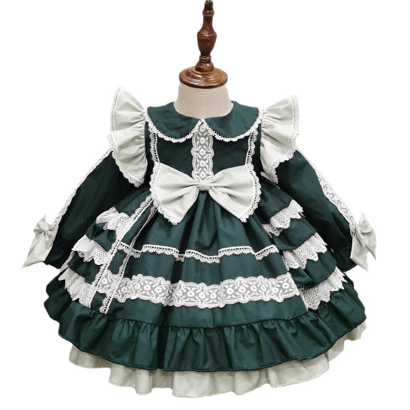 Spring New Lolita Children's Clothing Girls Lolita Princess Skirt Tutu Skirt Spanish Skirt Send Hair Band