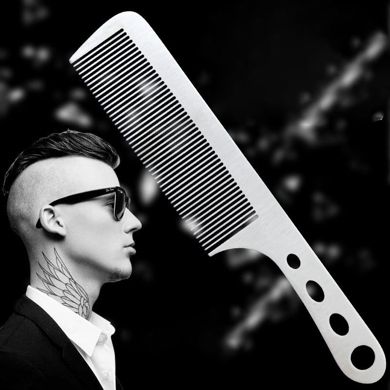 Fine-toothed ultra-thin steel comb for barber shop