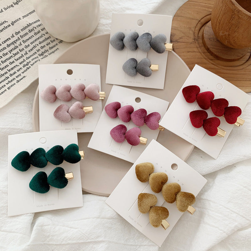 Korean Gold Velvet Love Hairpin All-match