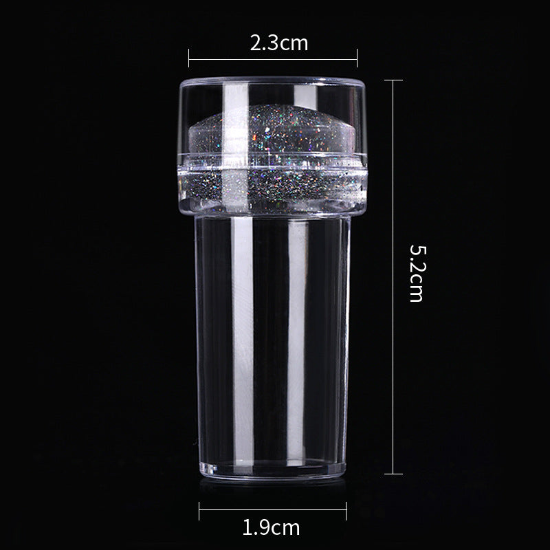 Nail Stamp Printed Transparent Colorful Handle Seal Magic Color Laser