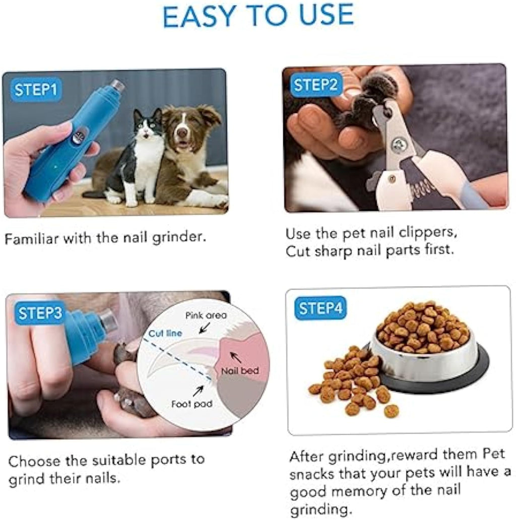 Pet Nail Grinder Electric Nail Polisher For Pet Dog Claw Trimmer Pet Nail Cutter Pet Trimmer Pet Clippers Pet Electric Grooming Toll Pet Nail Trimmer Pet Supplies