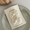 Cream Color Sweet Bowknot Children's Exquisite Side Clip Hairpin