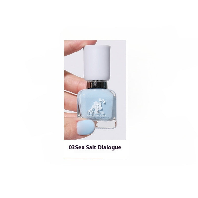 Wutering Water-based Quick-drying Baking-free Long-lasting Tearable Popular Color White Fragrance-retaining Nail Polish