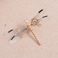 Golden Three-dimensional Dragonfly Hairpin Antique Alloy Jewelry cChildren Girls Korean Version
