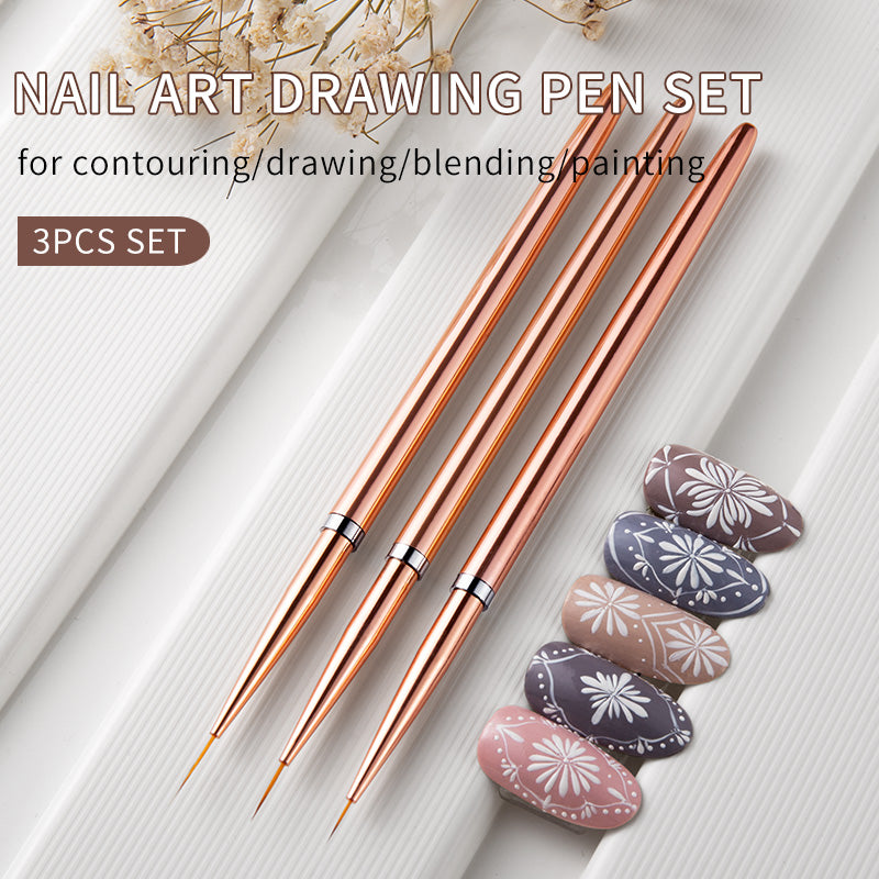 Rose Metal Penholder Nail Enhancement Set