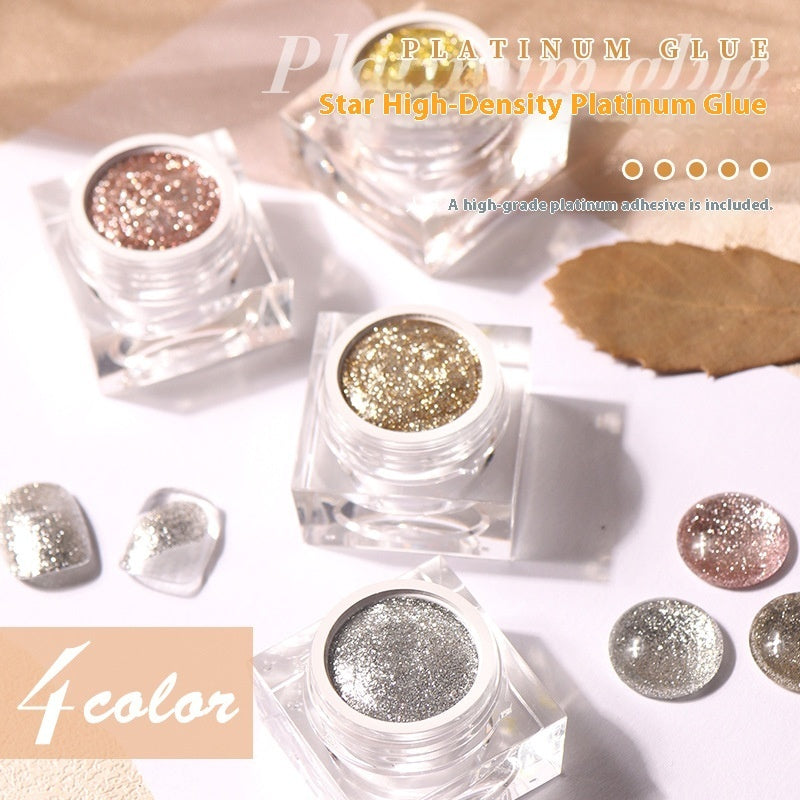 Platinum Glue Star High Density Platinum Nail-beauty Glue Glitter Painted Metal UV Polish