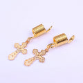 Alloy Cross Pendant Headdress Spring Ring