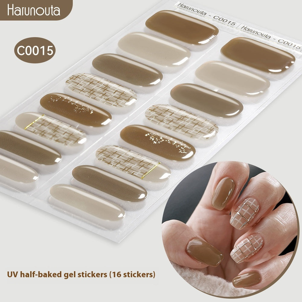 Harunouta Nail Stickers UV Gel Nail Sticker Semi-curing