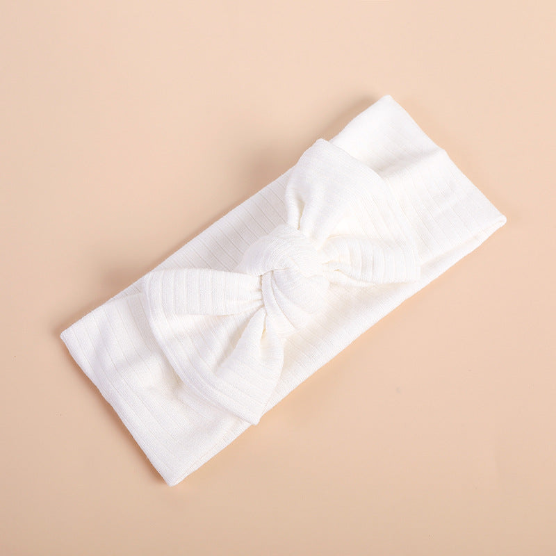 Baby Knitted Stretch Non-marking Bow Hair Tie