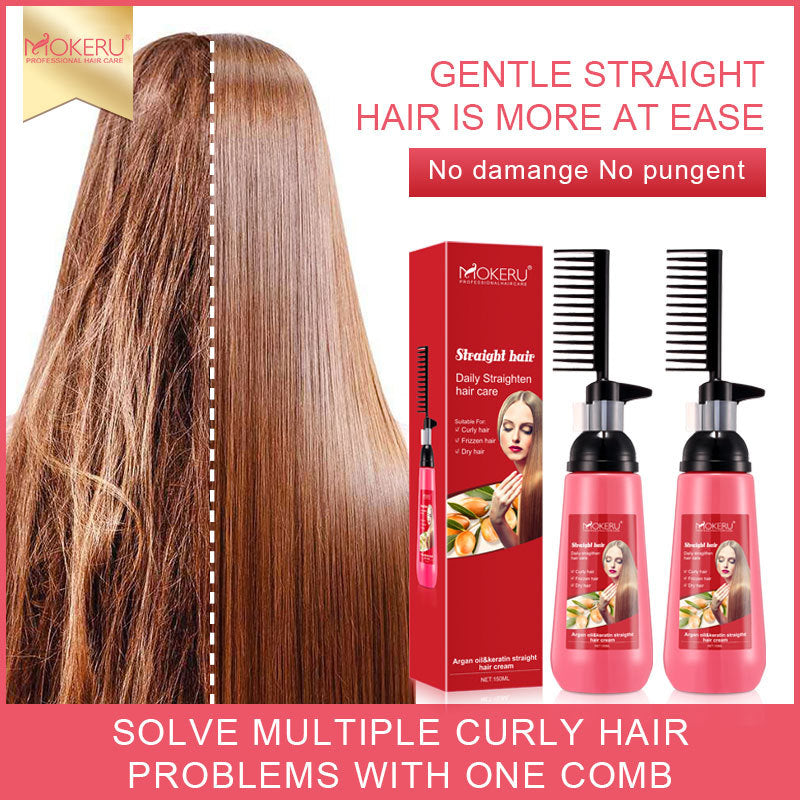 A Comb Straight Free  PullFree  Clip Straightening Cream