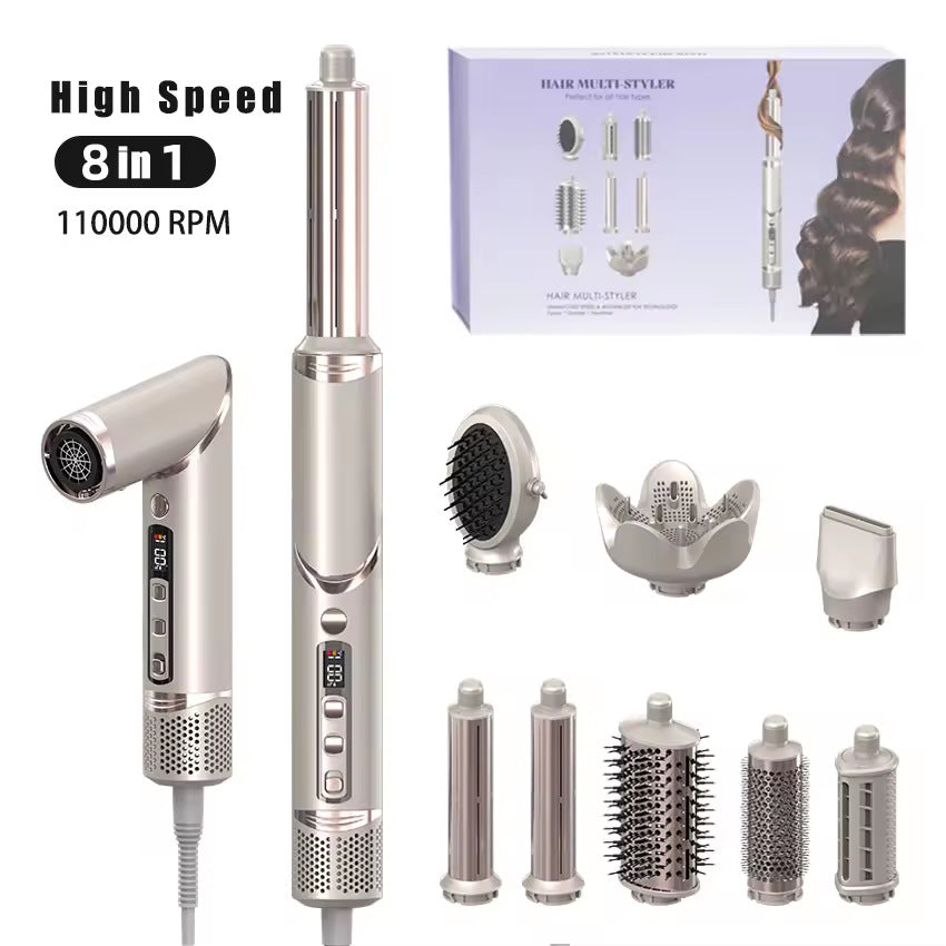 8 In 1 Folding Hair Dryer Home Use Set Hot Air Comb