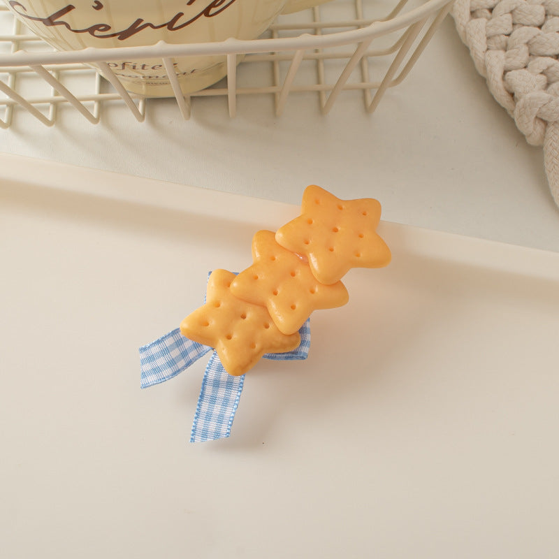 Cute Baking Biscuits All-match Hairpin Female