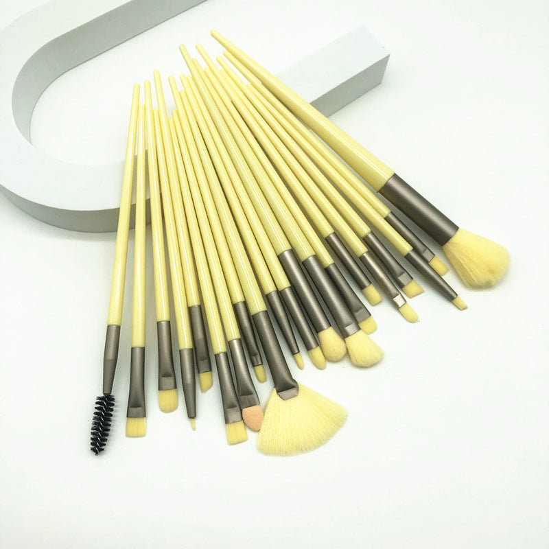 20 PCs Makeup Brush Set Eye Brush Purpleflower Holly Leaf Custard Blush Brush Beauty Tools Eye Shadow Brush Matcha Green