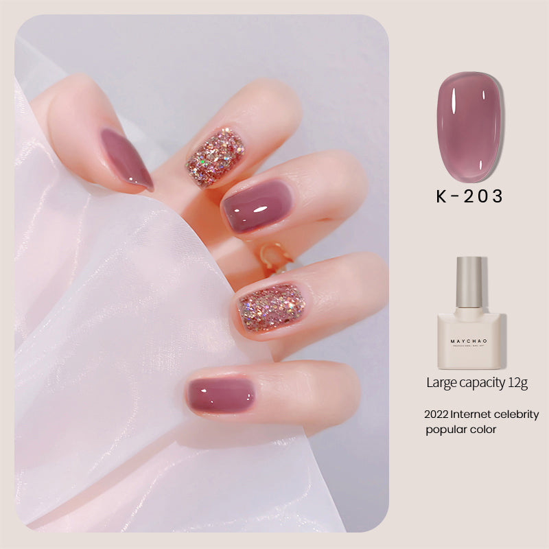 Maychao Transparent Jade Fat Ice Transparent Nude Nail Polish
