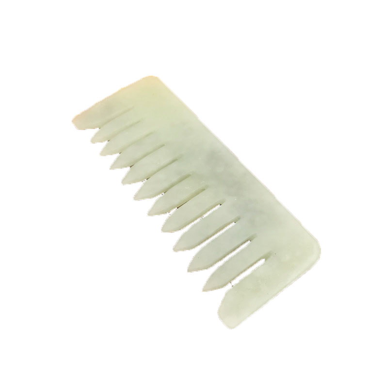 Hand-polished  Green Whole Body Meridian Scraping Comb