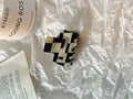Leopard Print Checkerboard Square Small Hairclip Women