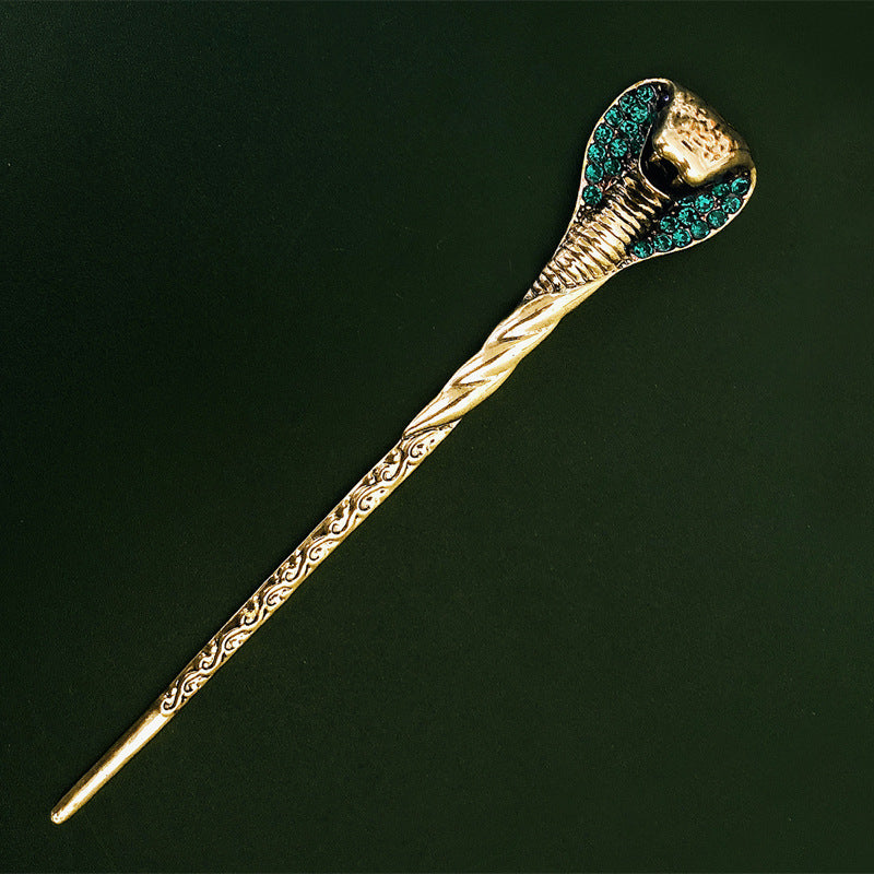 Vintage Cobra Hairpin Diamond Alloy Tiara