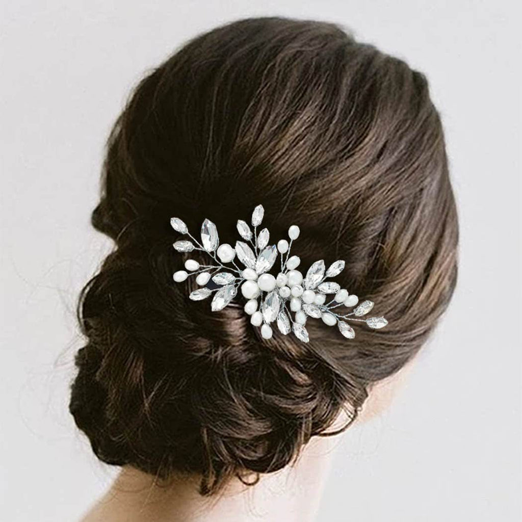 Bridal Wedding Handmade Pearl Hair Comb Hair Comb