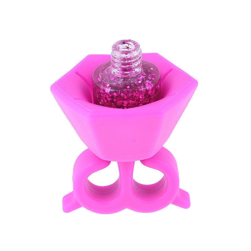 Beauty Tool Wearable Nail Polish Bottle Holder Silicone Mold