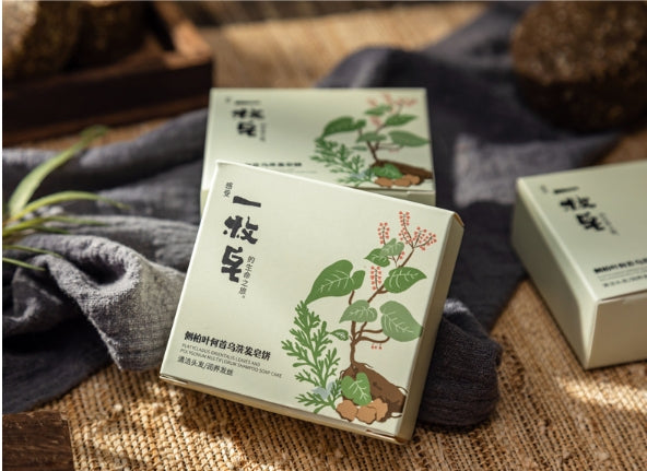Household Chinese Arborvitae Twig Polygonum Multiflorum Herb Shampoo Soap Cake