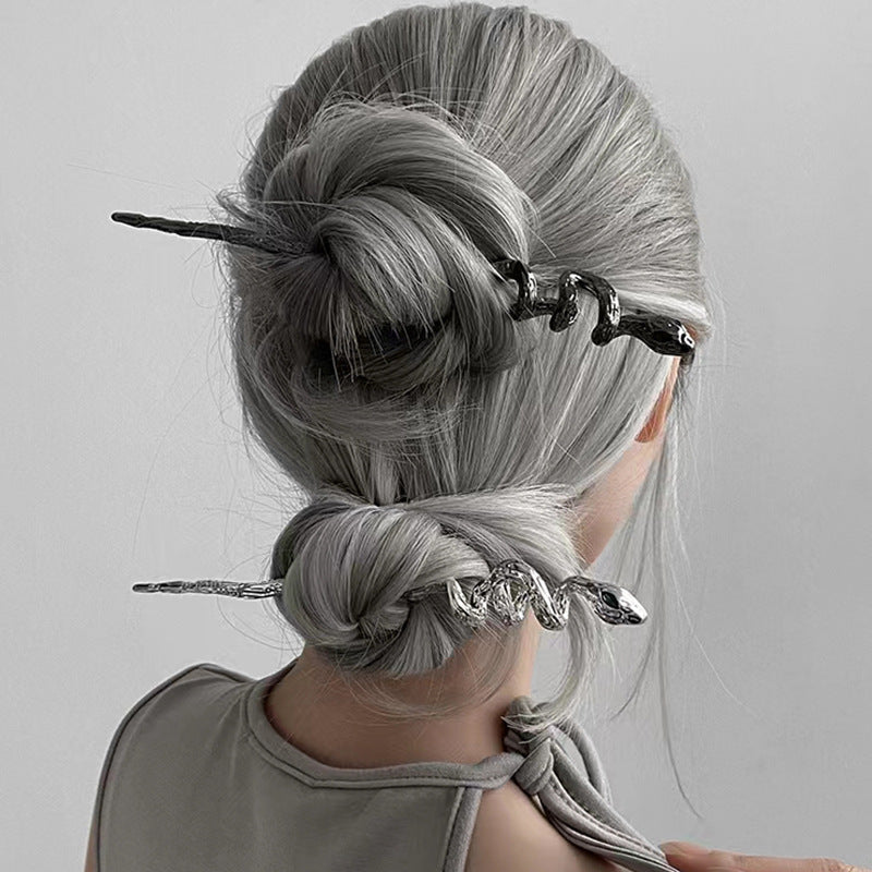 Simple Dark Serpentine Hairpin