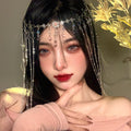 Head Curtain Hair Accessories Flower Tassel Eyebrow Pendant