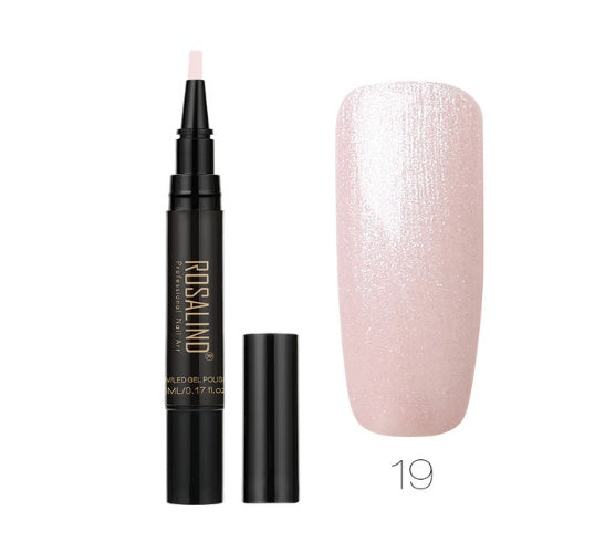 Rosalind 5ml Solid Color Nail Art Pen Nail Glue for Nail Art