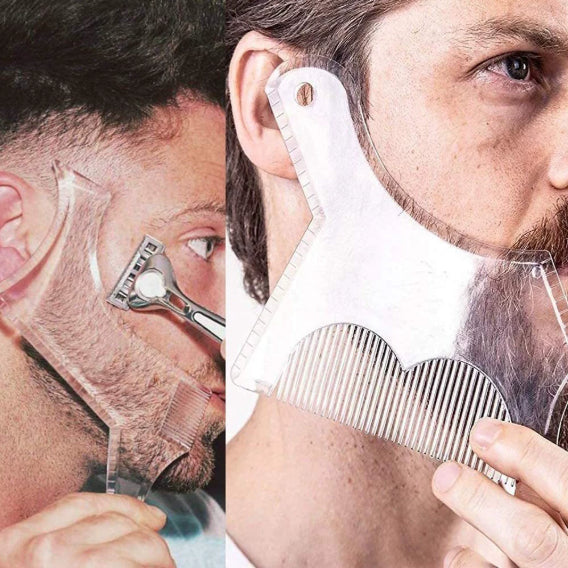 Beard And Mustache Styling Template Tool Comb