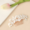 White Ceramic Flower Headwear For Women