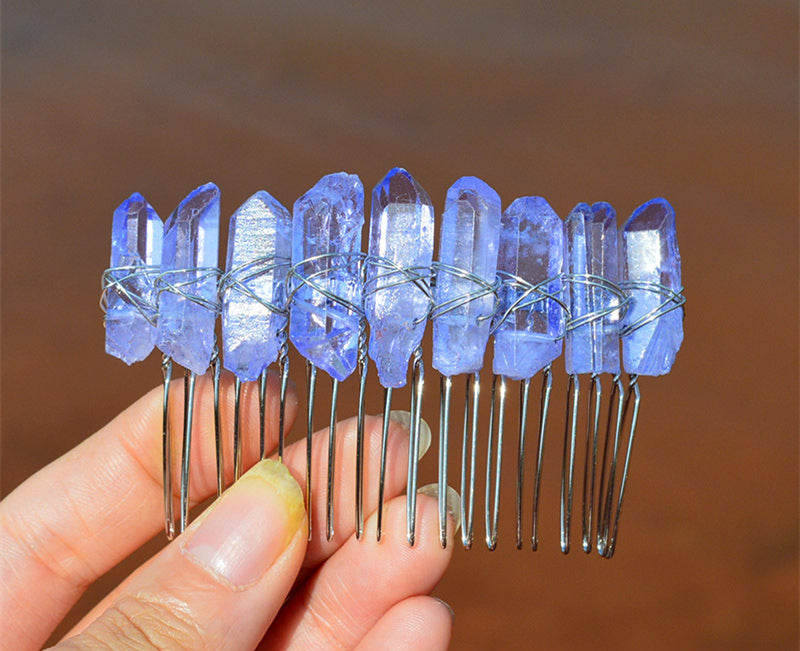 Natural Plated Two Colour 20 Tooth Hair Comb Diy