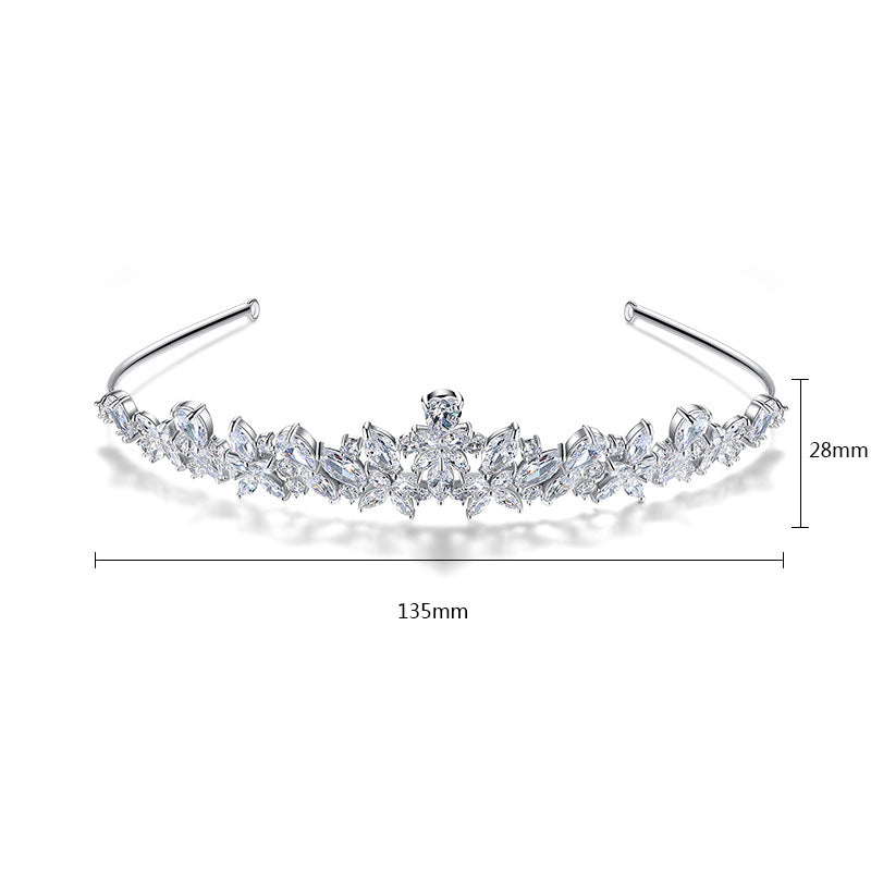 Copper Inlaid Zircon Fashion Temperament Bride Simple Hairband