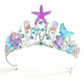 Handmade Starfish Crown With Fish Tail And Shells For Kids Headwear