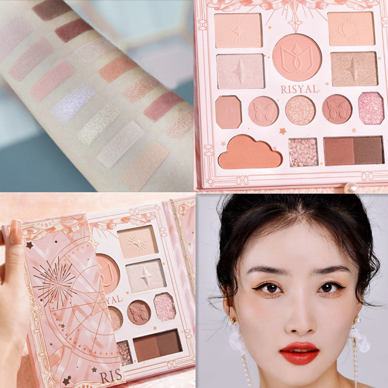 Risyal Time Eyeshadow Palette Highlight Blush One Matte Glitter