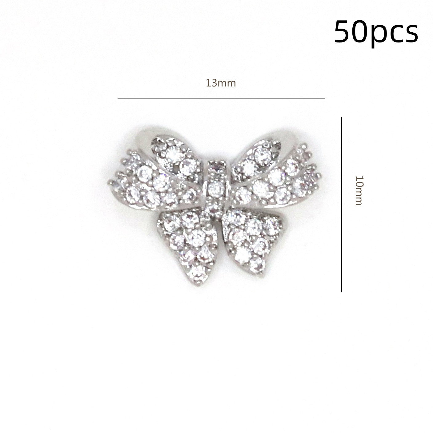 Climate Flowers Bow Zircon Nail Ornament Zircon